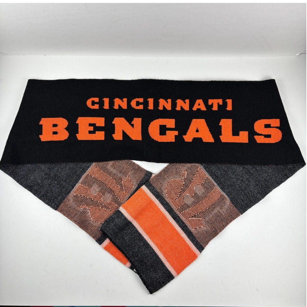 Cincinnati Bengals Scarf Forever Collectibles NFL Orange Black White‎ Knit